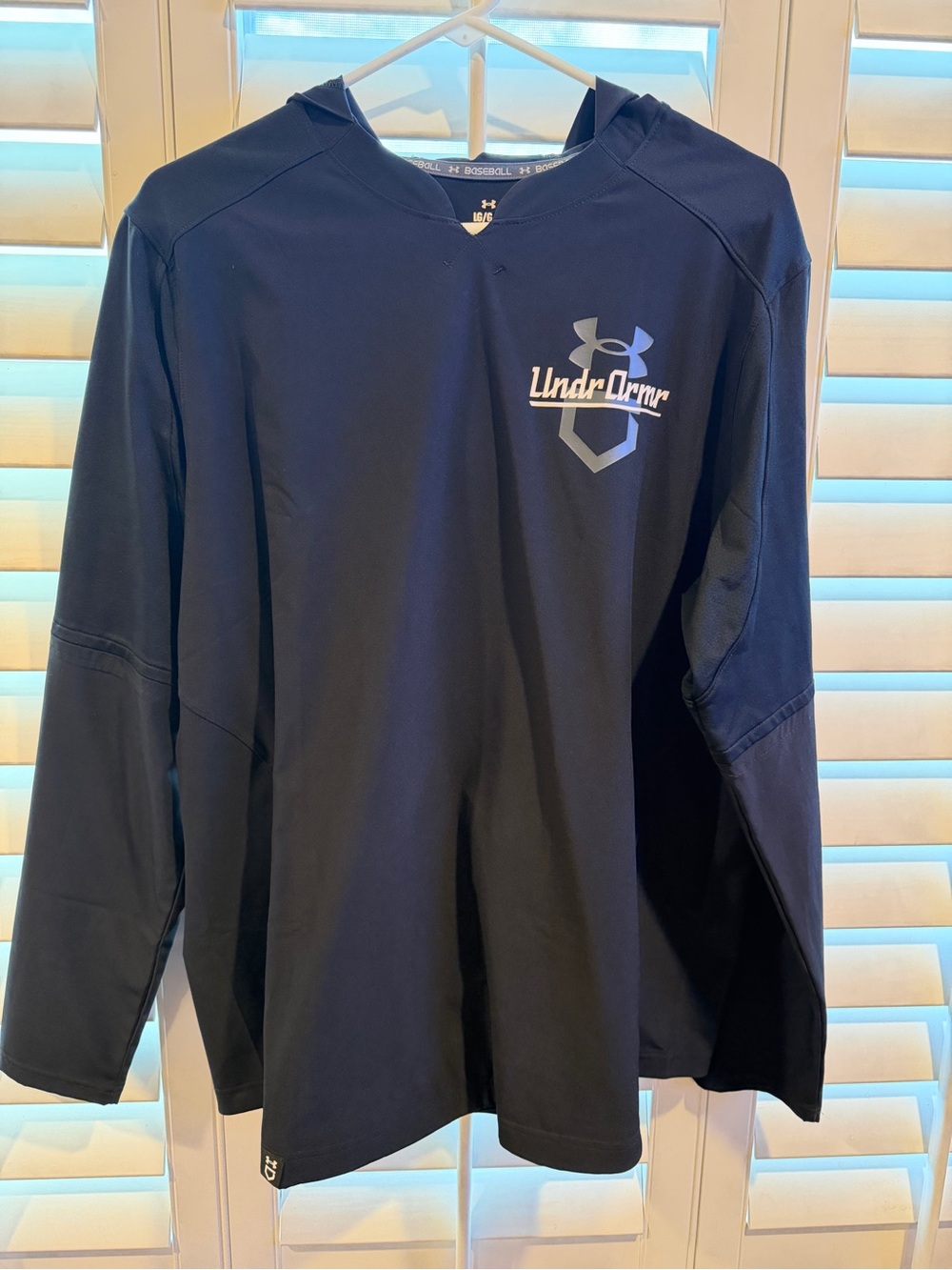 Under Armour Black Hooded Performance Long Sleeve with Logo Tab